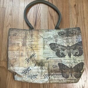 Tim Holtz ology district market butterfly tote signed